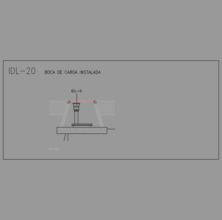 Bloque Autocad Boca de carga instalada